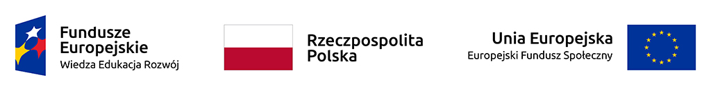 Projekt współfinansowany przez Unię Europejską w ramach środków Europejskiego Funduszu Społecznego (loga)