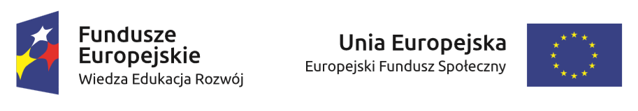 Projekt współfinansowany przez Unię Europejską ze środków Europejskiego Funduszu Społecznego (loga)