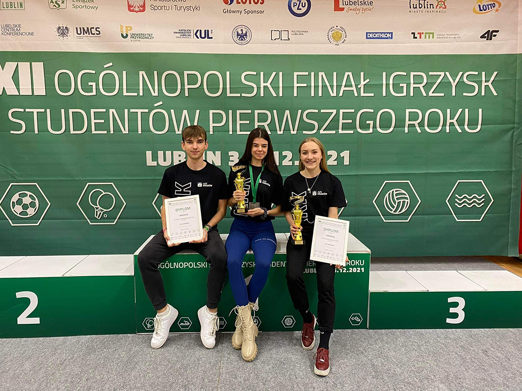 medaliści Ogólnopolskiego Finału Igrzysk Studentów Pierwszego Roku