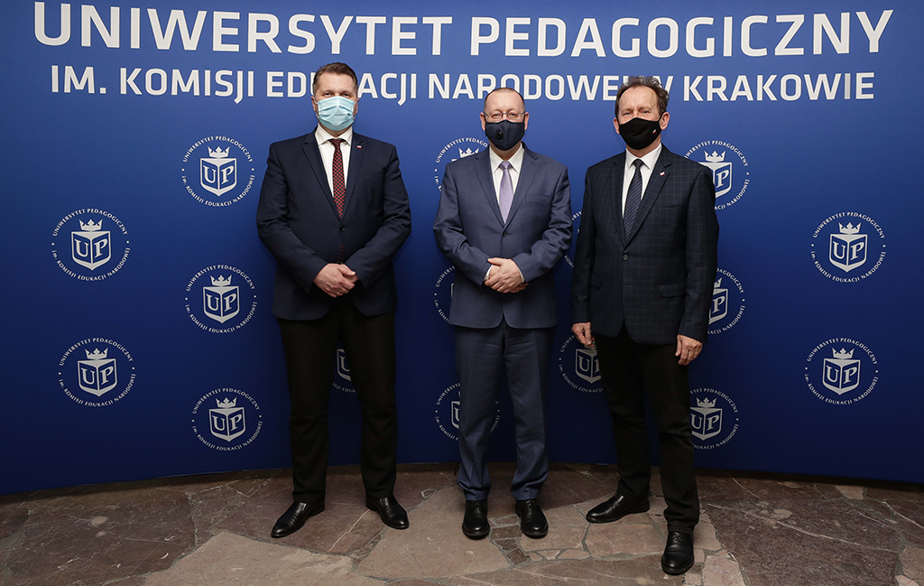 Spotkanie Rektora Uniwersytetu Pedagogicznego prof. dr. hab. Piotra Borka z przedstawicielami Ministerstwa Edukacji i Nauki na Uniwersytecie Pedagogicznym