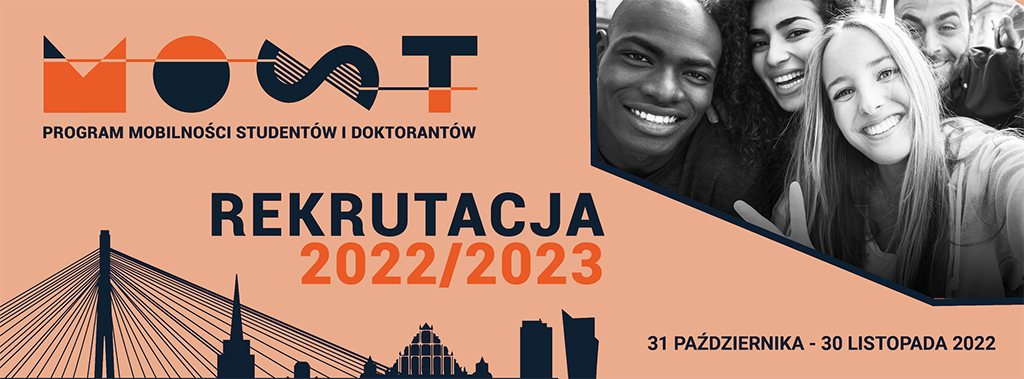 Rekrutacja do Programu MOST na semestr letni 2022/2023 (baner)