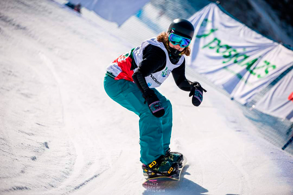 Paulina Kasprzyk na snowboardzie