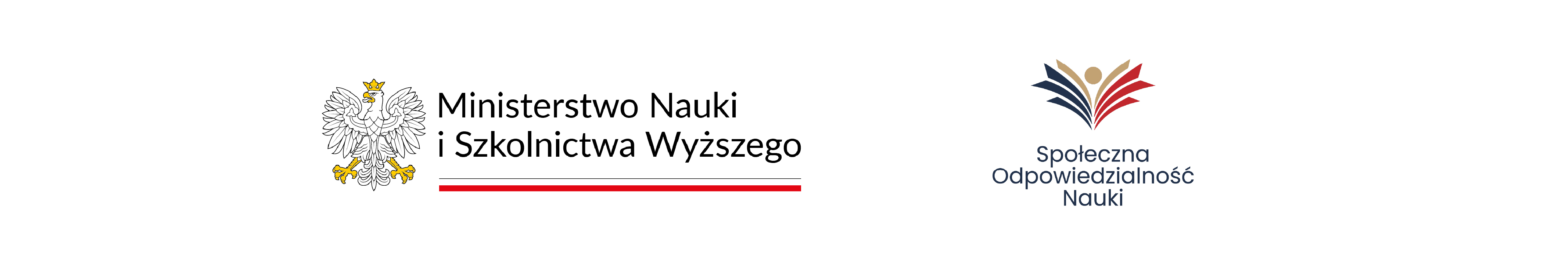 logo Ministerstwa Nauki i Szkolnictwa Wyższego i logo Społecznej Odpowiedzialności Nauki