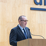 Jego Magnificencja prof. dr hab. Piotr Borek przy mównicy