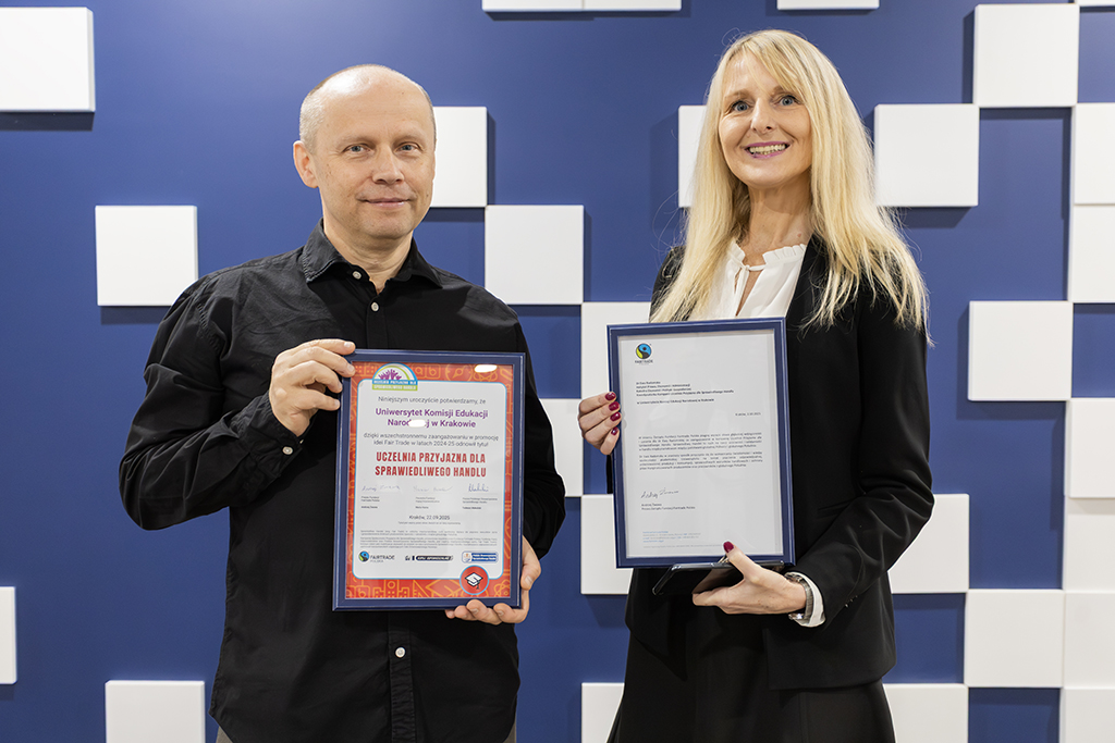 dr Ewa z Radomska z prezesem Fundacji Fairtrade Polska