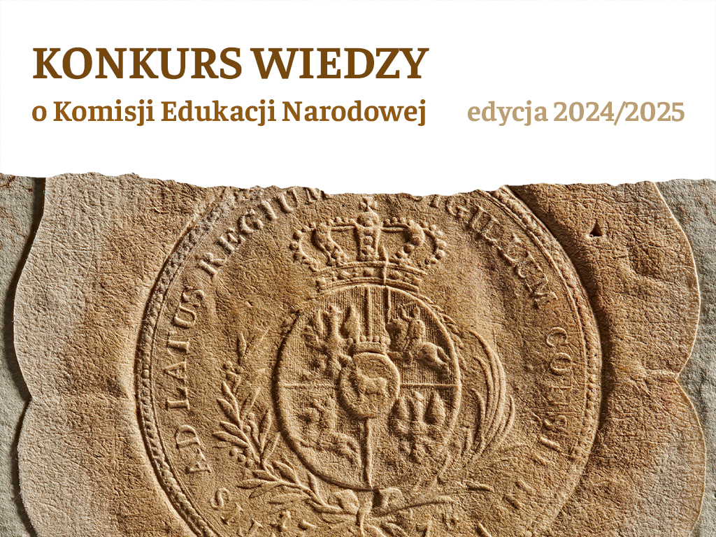 fragment pieczęci, tekst: Konkurs wiedzy o Komisji Edukacji Narodowej – edycja 2024/2025