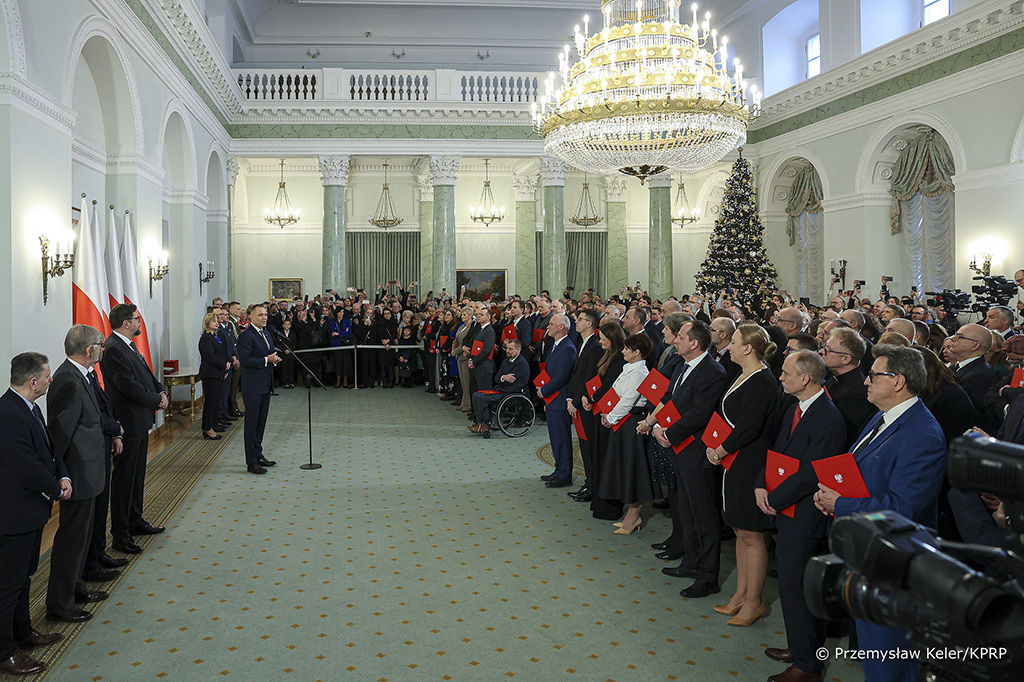 uroczystość weczenia nominacji przez prezydenta RP Karola Nawrockiego