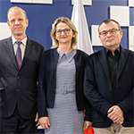 Rektor UKEN z prof. Władysławem Markiem Kolasą i  Dorotą Marszałek